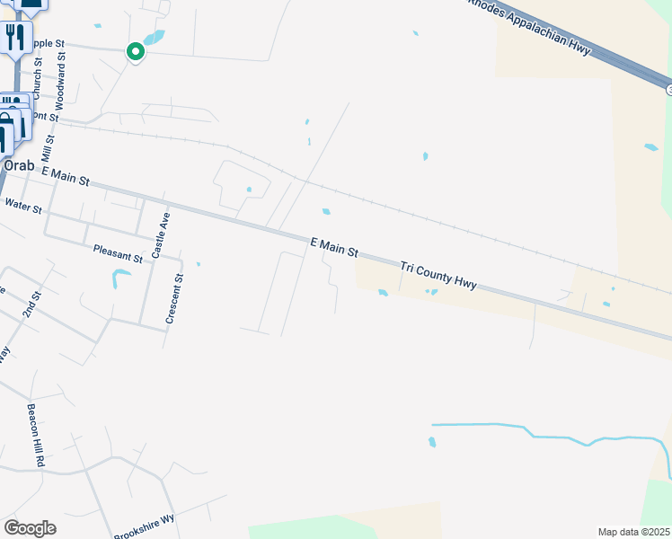 map of restaurants, bars, coffee shops, grocery stores, and more near 4392 Tri County Highway in Mount Orab