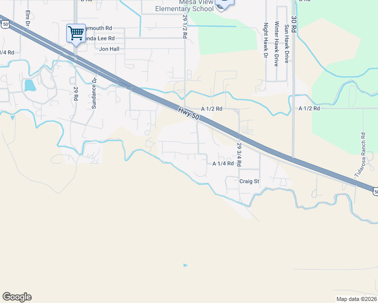 map of restaurants, bars, coffee shops, grocery stores, and more near 2952 Great Plains Drive in Grand Junction