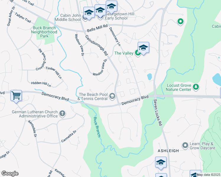 map of restaurants, bars, coffee shops, grocery stores, and more near 11 Snug Hill Court in Rockville