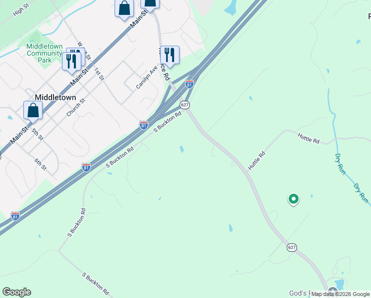 map of restaurants, bars, coffee shops, grocery stores, and more near 226 Reliance Road in Middletown