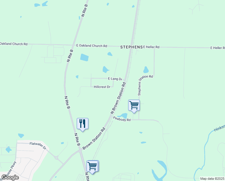 map of restaurants, bars, coffee shops, grocery stores, and more near 4440 East Hillcrest Drive in Columbia