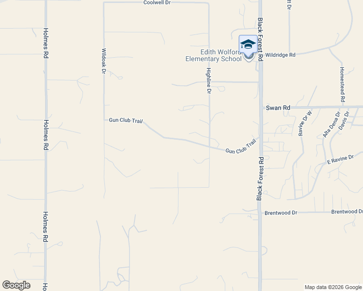 map of restaurants, bars, coffee shops, grocery stores, and more near 13230 Highline Dr in Colorado Springs