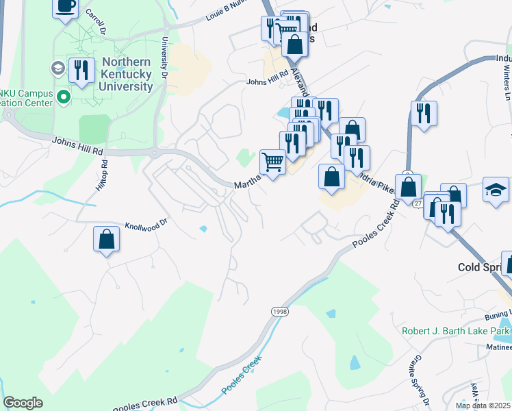 map of restaurants, bars, coffee shops, grocery stores, and more near Salmon Pass in Cold Spring