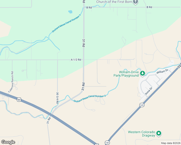 map of restaurants, bars, coffee shops, grocery stores, and more near 130 31 Road in Grand Junction