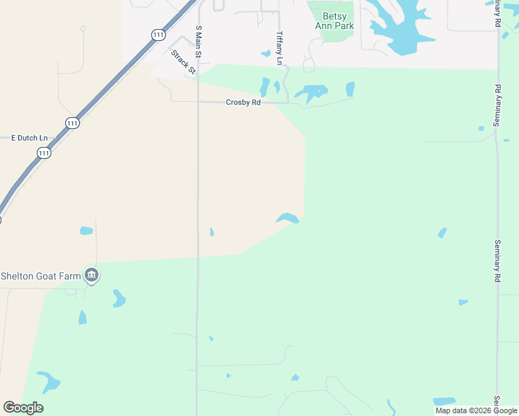 map of restaurants, bars, coffee shops, grocery stores, and more near County Road 2500 East in Brighton