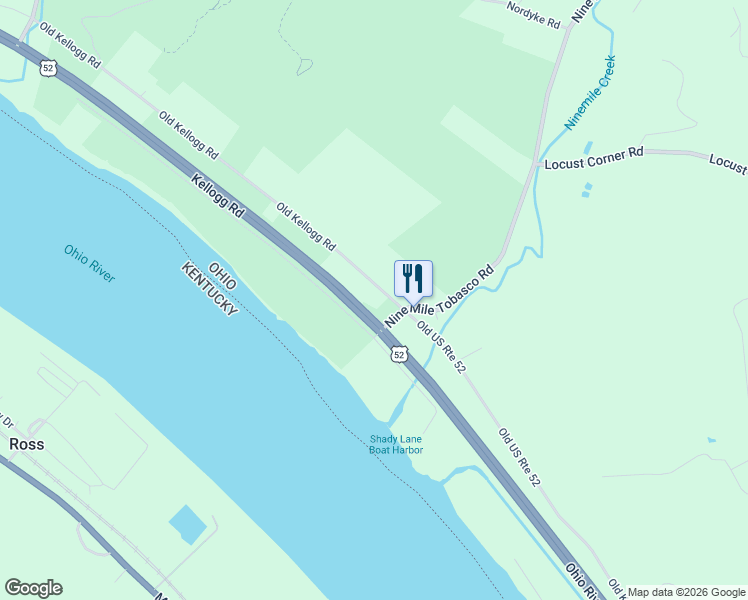 map of restaurants, bars, coffee shops, grocery stores, and more near 443 Old Kellogg Road in Cincinnati