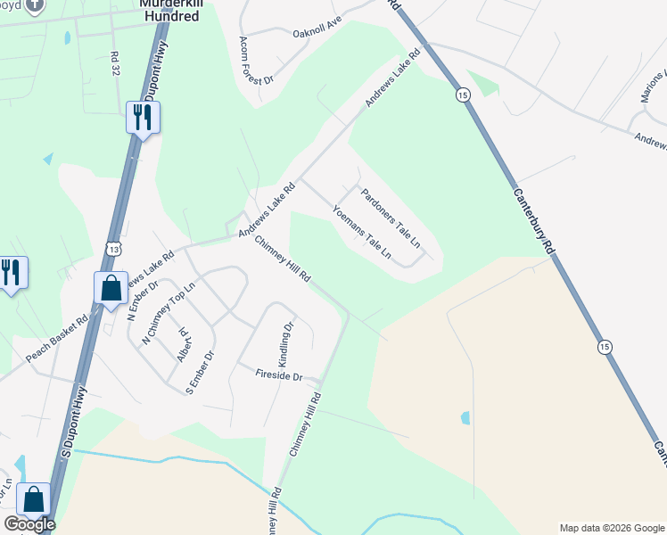 map of restaurants, bars, coffee shops, grocery stores, and more near 183 Yoemans Tale Lane in Felton