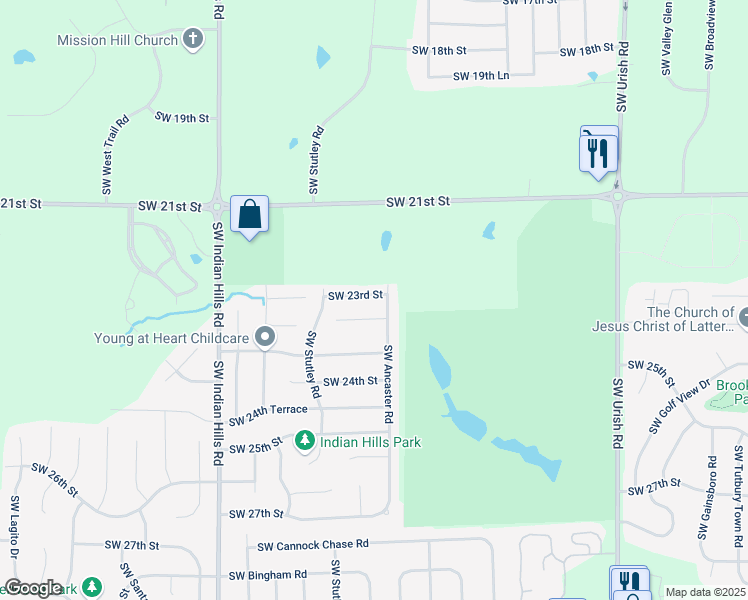 map of restaurants, bars, coffee shops, grocery stores, and more near 7211 Southwest 23rd Street in Topeka