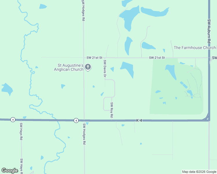 map of restaurants, bars, coffee shops, grocery stores, and more near 2210 Southwest Davis Drive in Topeka