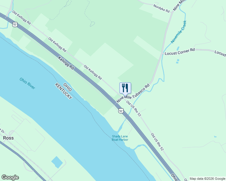 map of restaurants, bars, coffee shops, grocery stores, and more near 443 Old Kellogg Road in Cincinnati