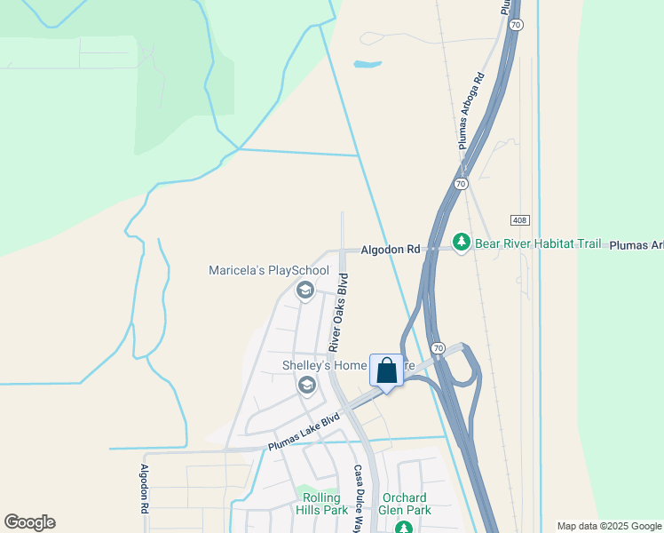 map of restaurants, bars, coffee shops, grocery stores, and more near 2476 Empire Court in Olivehurst