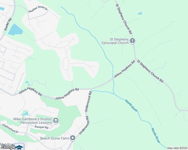 map of restaurants, bars, coffee shops, grocery stores, and more near 2139 Basil Hall Lane in Gambrills