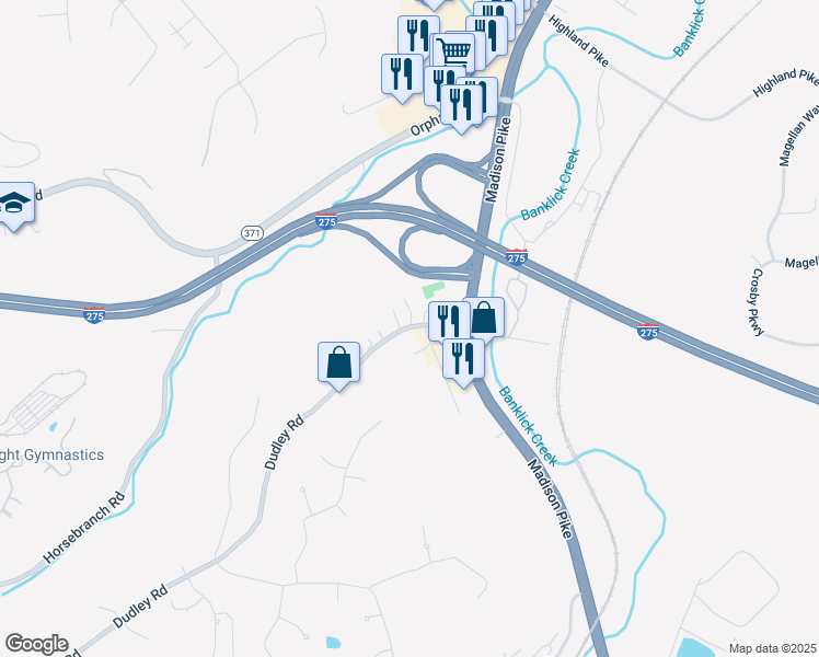 map of restaurants, bars, coffee shops, grocery stores, and more near in Edgewood
