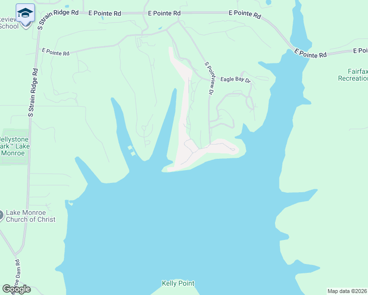 map of restaurants, bars, coffee shops, grocery stores, and more near 1945 Waters Edge Drive in Bloomington