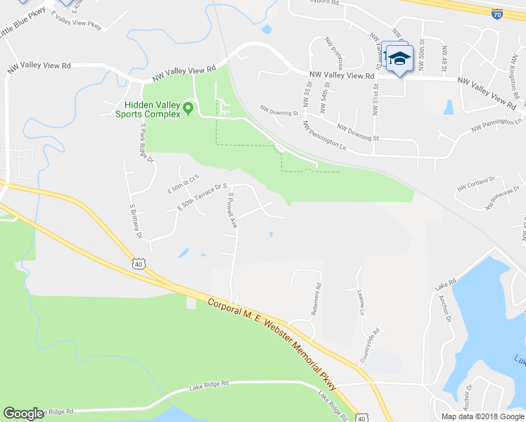 map of restaurants, bars, coffee shops, grocery stores, and more near 20916 East 50 Terrace Court South in Blue Springs