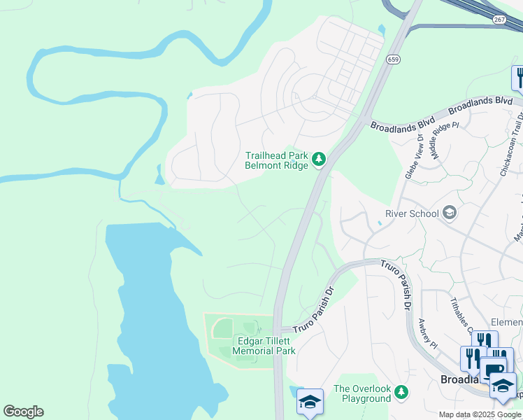 map of restaurants, bars, coffee shops, grocery stores, and more near 42457 Leesylvania Court in Ashburn