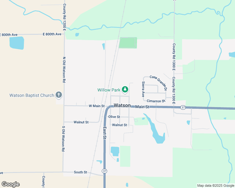 map of restaurants, bars, coffee shops, grocery stores, and more near 206 North Jackson Street in Watson