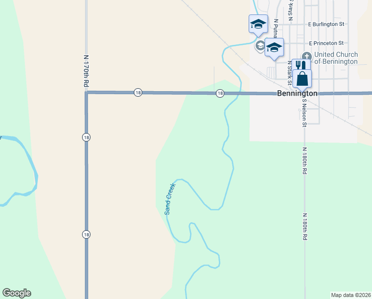 map of restaurants, bars, coffee shops, grocery stores, and more near in Bennington