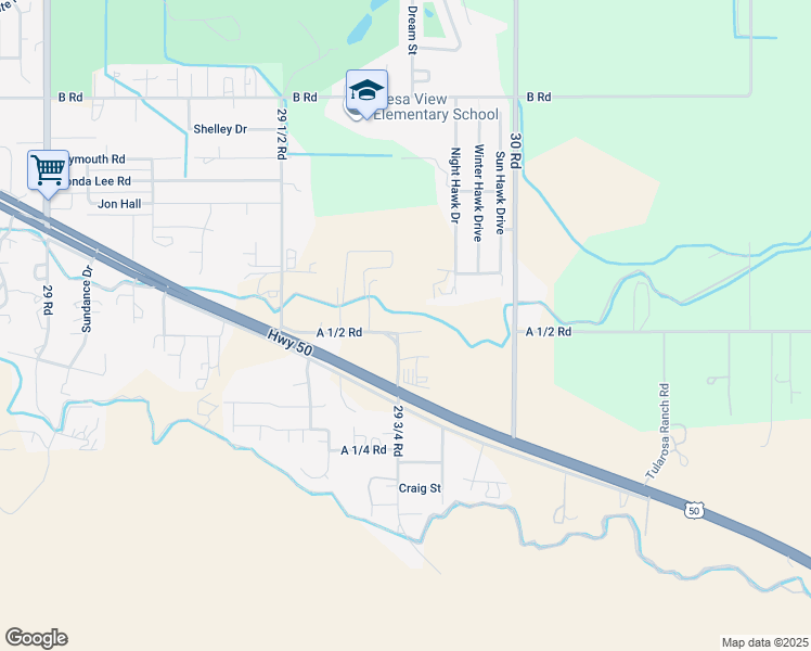 map of restaurants, bars, coffee shops, grocery stores, and more near 2976 A 1/2 Road in Grand Junction