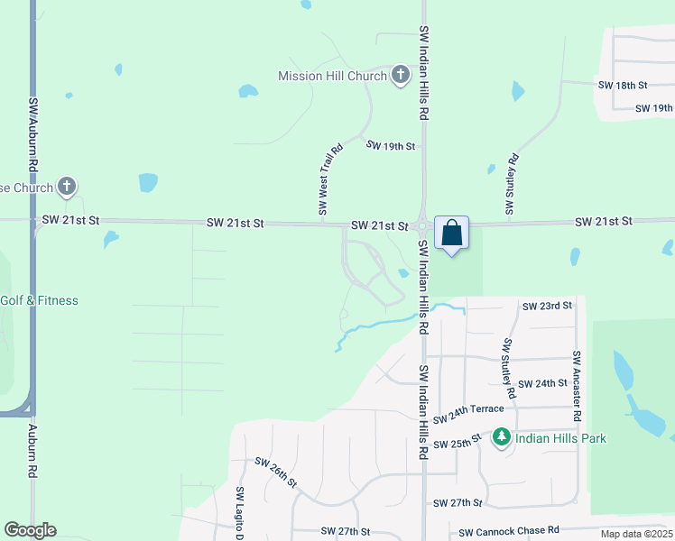 map of restaurants, bars, coffee shops, grocery stores, and more near 2133 Southwest Millers Glen Drive in Topeka