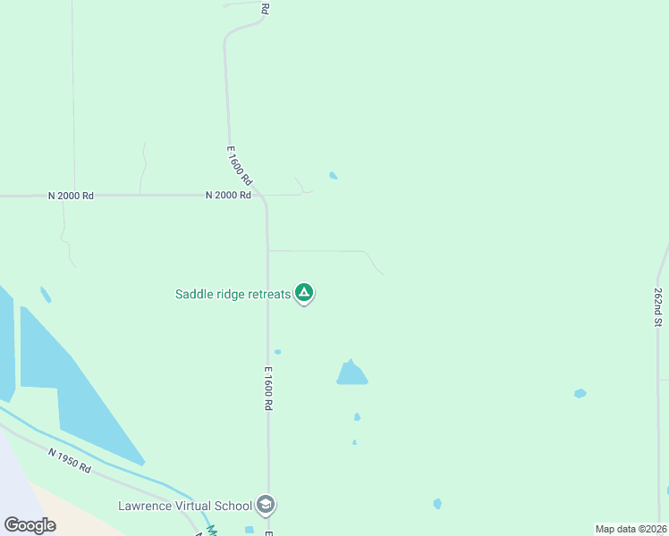 map of restaurants, bars, coffee shops, grocery stores, and more near 1984 East 1600 Road in Lawrence