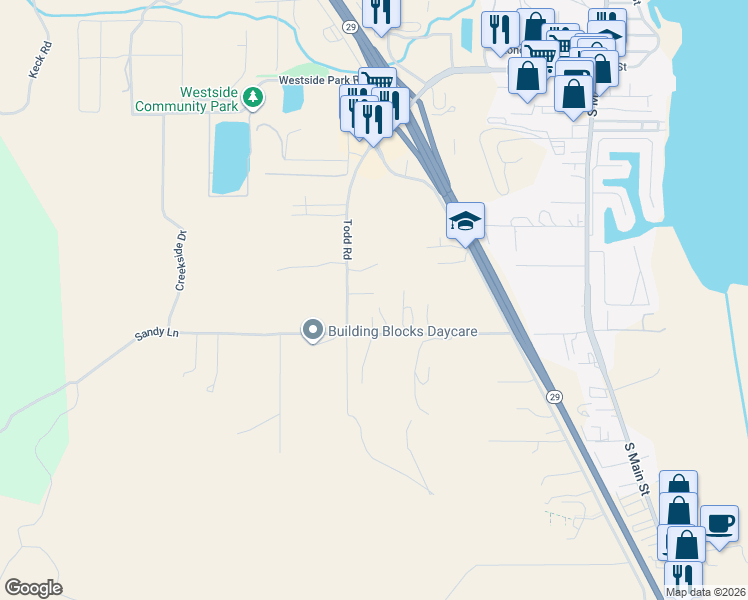 map of restaurants, bars, coffee shops, grocery stores, and more near 901 Todd Ct in Lakeport