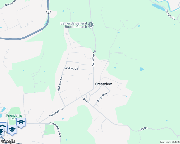 map of restaurants, bars, coffee shops, grocery stores, and more near 5292 Dodsworth Lane in Cold Spring