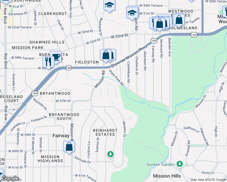 map of restaurants, bars, coffee shops, grocery stores, and more near 5628 Suwanee Road in Fairway