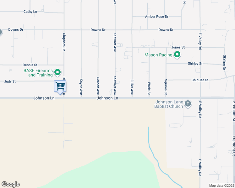 map of restaurants, bars, coffee shops, grocery stores, and more near 1488 Johnson Lane in Minden
