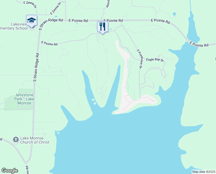 map of restaurants, bars, coffee shops, grocery stores, and more near 9665 South Harbour Pointe Drive in Bloomington