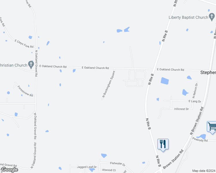 map of restaurants, bars, coffee shops, grocery stores, and more near 7001 North Buckingham Square in Columbia