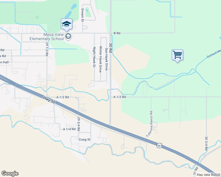 map of restaurants, bars, coffee shops, grocery stores, and more near 154 30 Road in Grand Junction