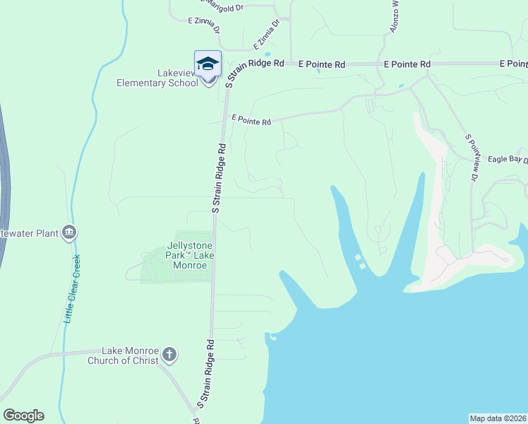 map of restaurants, bars, coffee shops, grocery stores, and more near 9325 South Strain Ridge Road in Bloomington