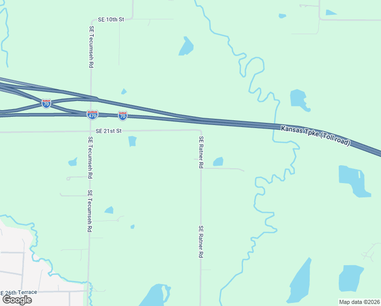 map of restaurants, bars, coffee shops, grocery stores, and more near 5119-5199 Southeast Ratner Road in Shawnee