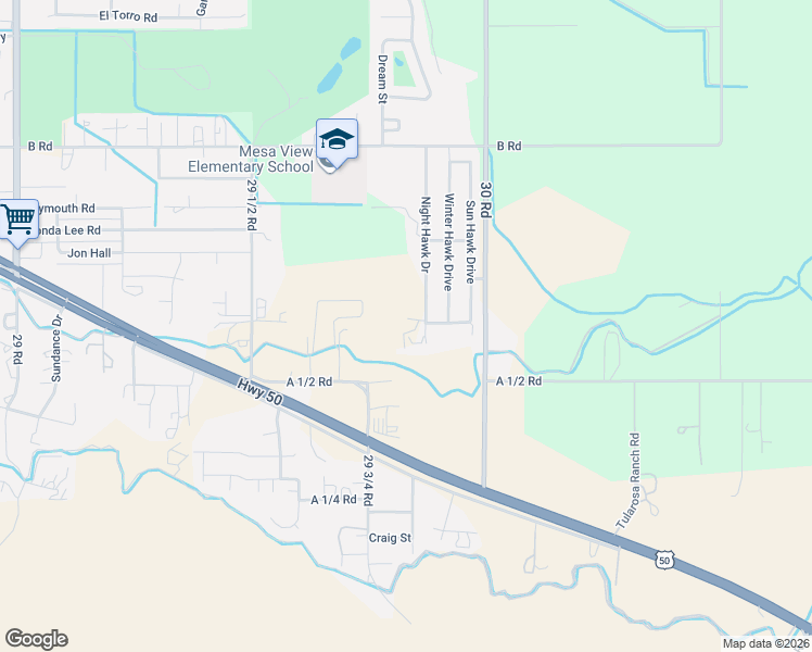 map of restaurants, bars, coffee shops, grocery stores, and more near 167 Night Hawk Drive in Grand Junction