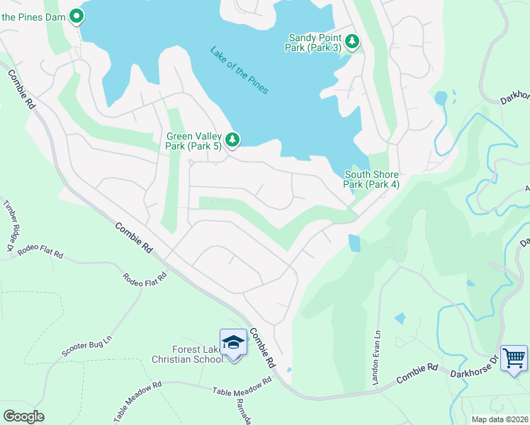 map of restaurants, bars, coffee shops, grocery stores, and more near 11641 Inverness Way in Auburn