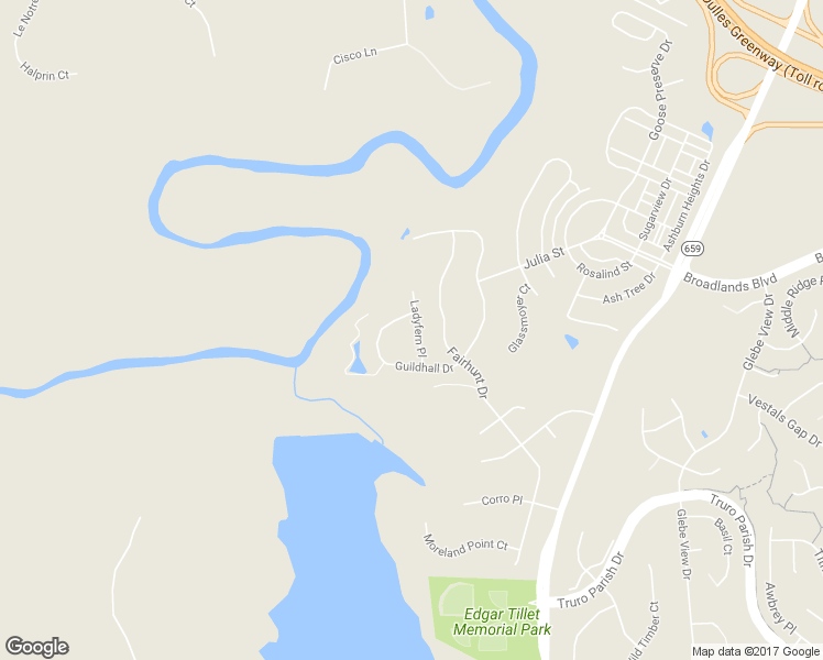 map of restaurants, bars, coffee shops, grocery stores, and more near 21241 Ladyfern Place in Ashburn