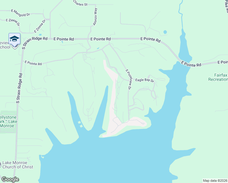 map of restaurants, bars, coffee shops, grocery stores, and more near 9430 South Lake Ridge Drive in Bloomington