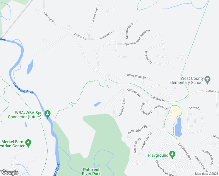 map of restaurants, bars, coffee shops, grocery stores, and more near Washington, Baltimore and Annapolis Trail in Odenton