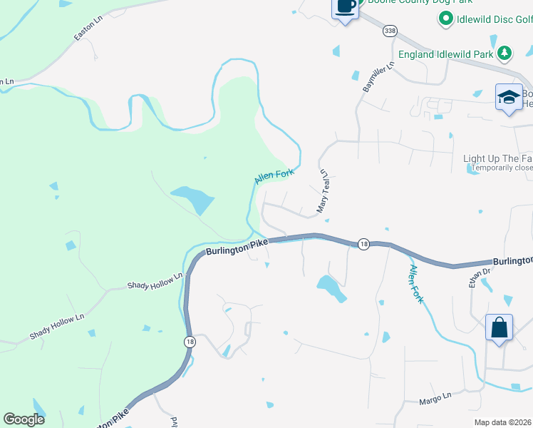 map of restaurants, bars, coffee shops, grocery stores, and more near 6030 Caroline Williams Way in Burlington