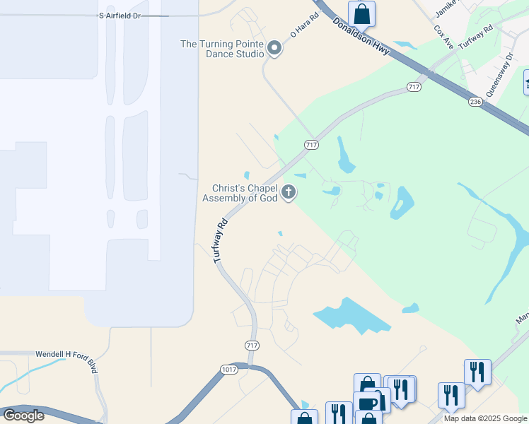 map of restaurants, bars, coffee shops, grocery stores, and more near 3869-3885 Turfway Road in Erlanger