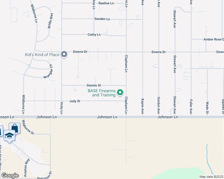 map of restaurants, bars, coffee shops, grocery stores, and more near 1363 Dennis Street in Minden