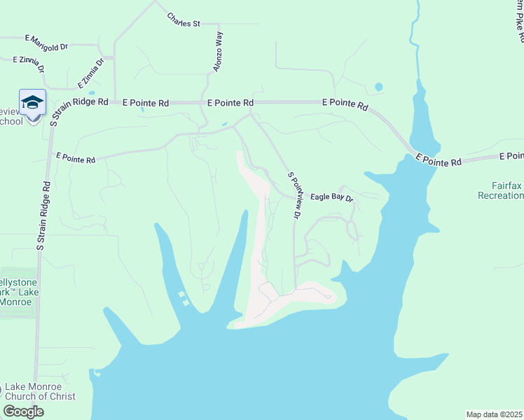 map of restaurants, bars, coffee shops, grocery stores, and more near 9344 South Lake Ridge Drive in Bloomington