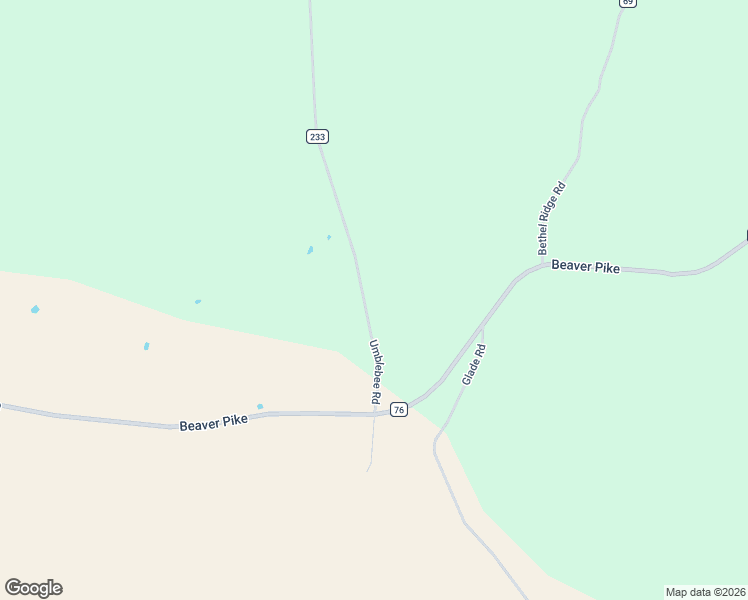 map of restaurants, bars, coffee shops, grocery stores, and more near 258 Umblebee Road in Beaver