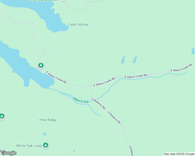 map of restaurants, bars, coffee shops, grocery stores, and more near 6411 East Allens Creek Road in Bloomington
