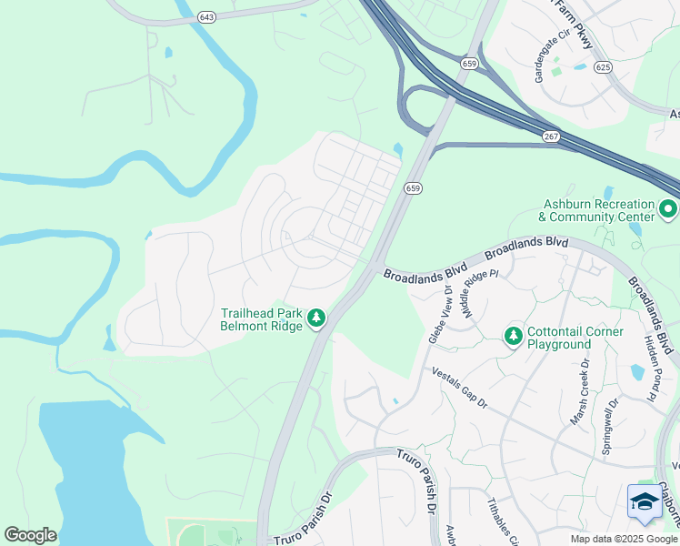 map of restaurants, bars, coffee shops, grocery stores, and more near 42582 Ash Tree Drive in Ashburn