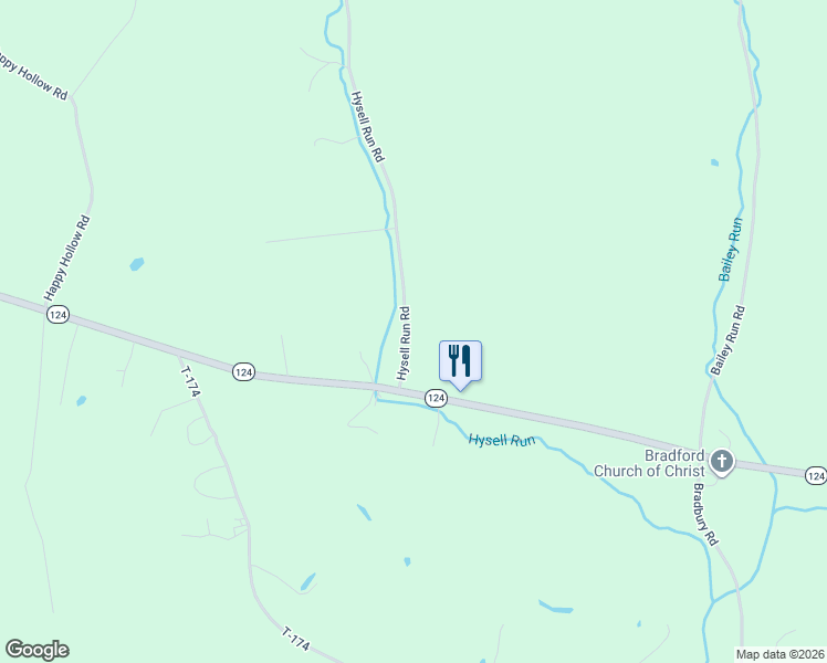 map of restaurants, bars, coffee shops, grocery stores, and more near 31935-31939 Hysell Run Rd in Pomeroy