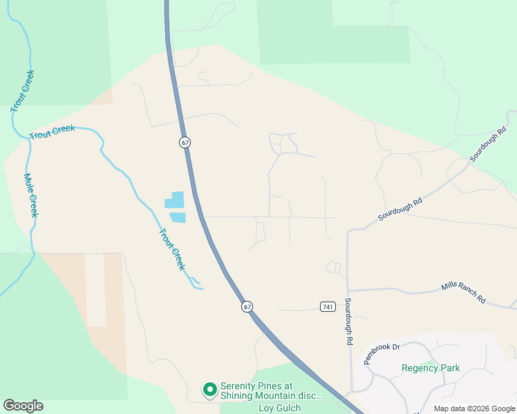 map of restaurants, bars, coffee shops, grocery stores, and more near 27636 Triple B Road in Woodland Park