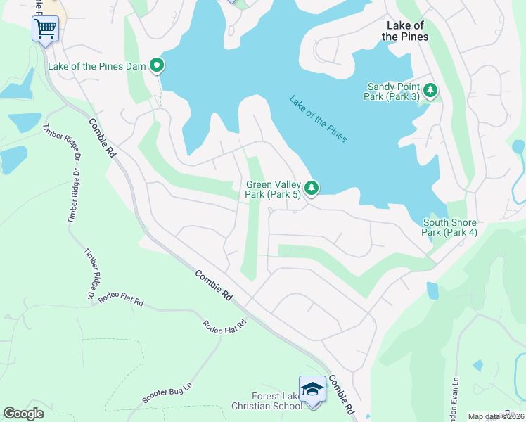 map of restaurants, bars, coffee shops, grocery stores, and more near 24088 Green Valley Road in Auburn