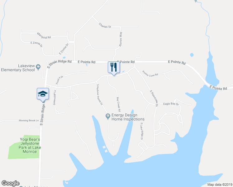 map of restaurants, bars, coffee shops, grocery stores, and more near 9263 South Pointe Retreat Drive in Bloomington